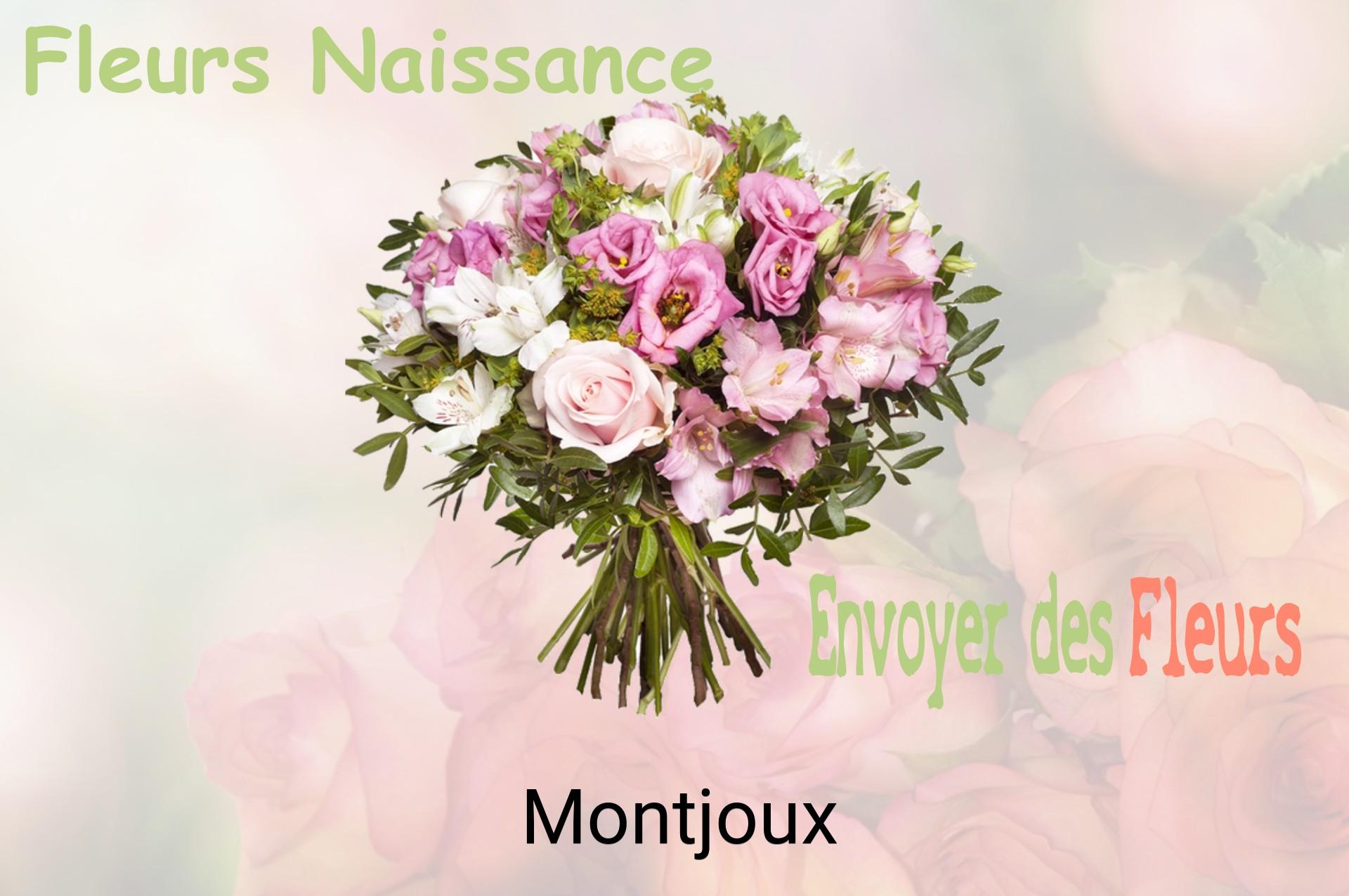 Bouquet de fleurs de naissance livré à Montjoux
